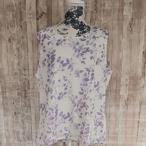 Coldwater Creek Size XXL MSRP $ Purple Sleeveless Boxy Blouse